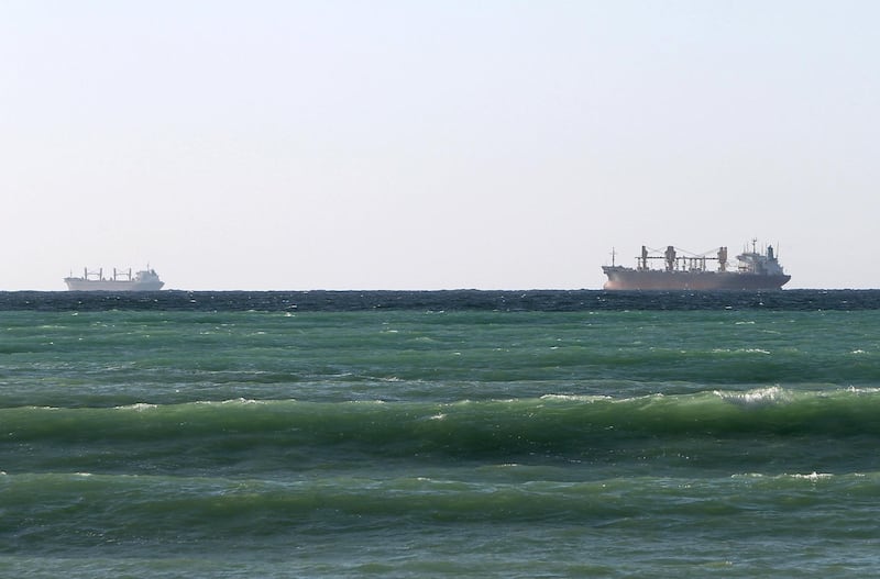 epa03060767 Oil ships are seen in Tibat at one of Strait of Hormuz ends, Oman, 15 January 2012. Iranian generals have recently threatened to close the Strait of Hormuz - a vital international oil shipping route in the Gulf - if oil sanctions are imposed against the Islamic state. The United States issued counter-warnings of decisively confronting such a move. The people living in Khasab and other cities at Strait of Hormuz complained that they will lose their jobs depending on tourists and fishing the strait was closed.  EPA/ALI HAIDER *** Local Caption *** 50172136