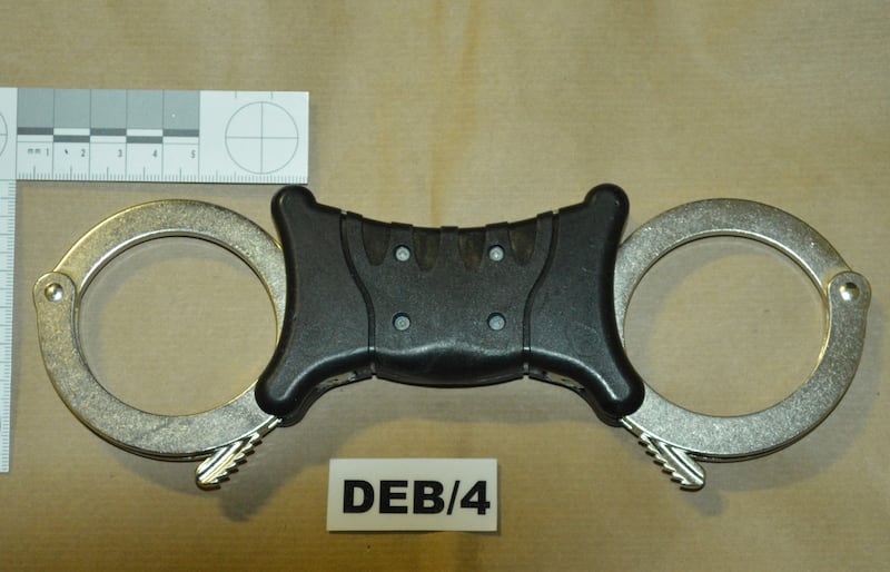 Handcuffs were recovered from Wayne Couzens' work locker in west London. PA