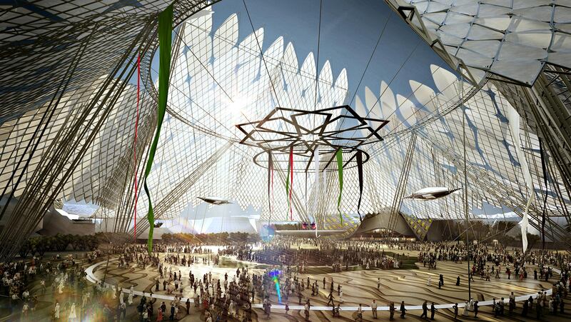 This is a computer generated architectural impression of the proposed Al Wasl Plaza Dubai Expo 2020 sight.   (handout)
