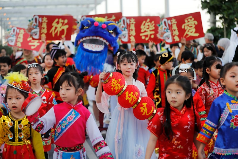 Chinese people of all ages were in Dubai for a celebration of their culture in a blaze of colour.
