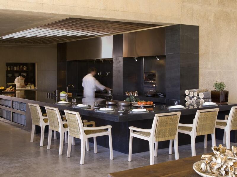 The Dining Open Kitchen at Amangiri.
