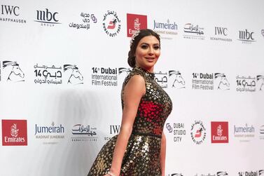 Mariam Hussein, pictured at Dubai International Film Festival in 2017, was fined for flouting physical distancing rules at a birthday party in Dubai. Christopher Pike / The National