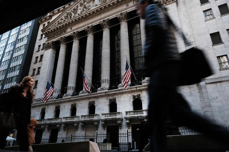 Major indexes on Wall Street soared last month after the Federal Reserve signalled several interest rate cuts were coming this year. AFP