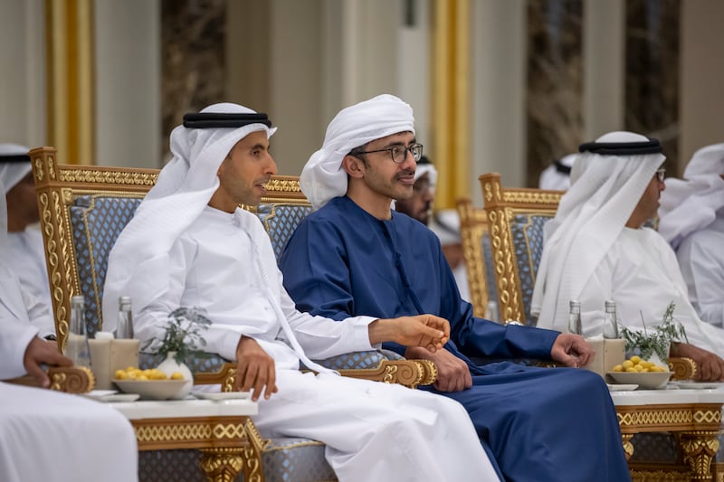 Sheikh Abdullah bin Zayed, Minister of Foreign Affairs, and Sheikh Khaled bin Zayed, Chairman of the Board of Zayed Higher Organisation for Humanitarian Care and Special Needs