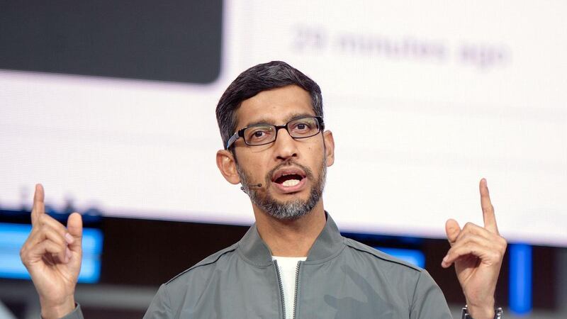 Sundar Pichai, Google’s chief executive, said the company encourages its employees to continue to work from home if they can. AFP
