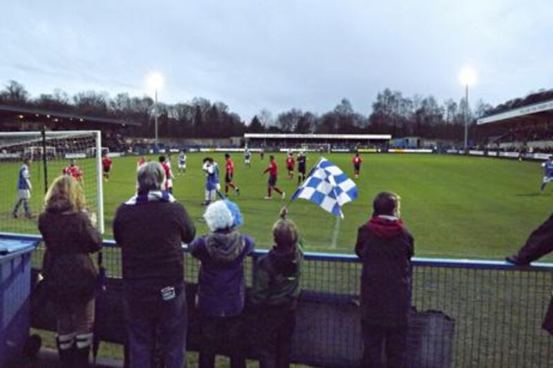 Image for Andy Mitten story on Manchester's "other" derby - Stalybridge Celtic vs Hyde and what life is like in Division 6 football. (Andy Mitten photo)