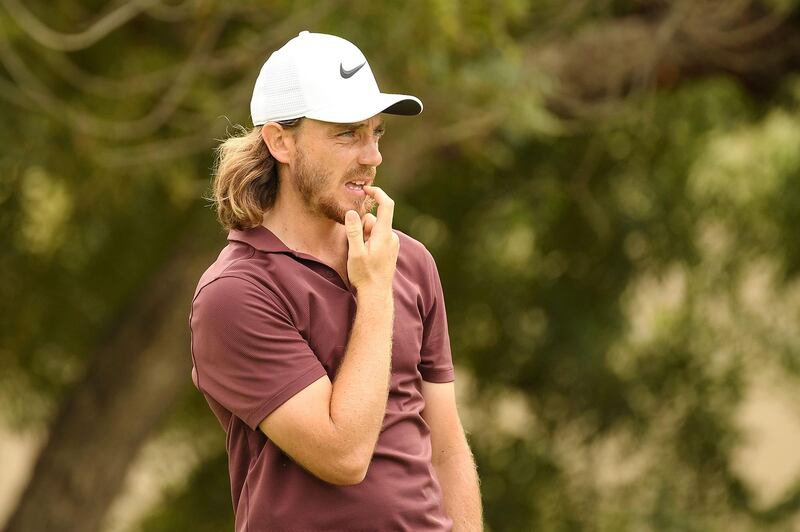 DUBAI, UNITED ARAB EMIRATES - NOVEMBER 17:  Tommy Fleetwood of England looks on after playing a shot on the 14th hole during day three of the DP World Tour Championship at Jumeirah Golf Estates on November 17, 2018 in Dubai, United Arab Emirates.  (Photo by Ross Kinnaird/Getty Images)