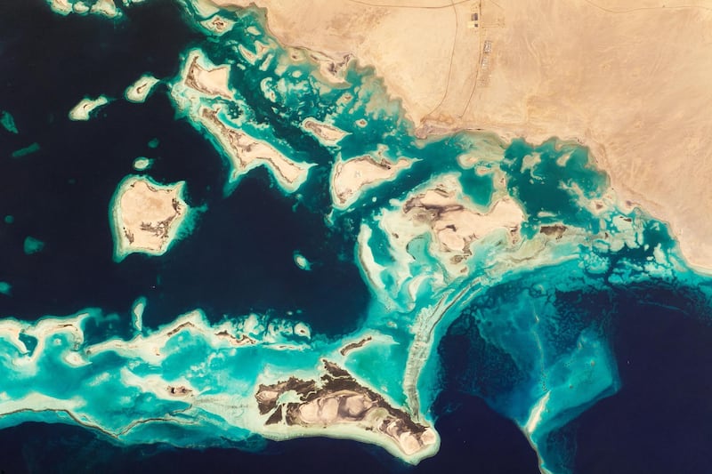 On November 26 2020, an astronaut captured this photo of the northwest coastline of Saudi Arabia, home to 260 coral reef species. The image shows the Red Sea on the right, a lagoon in the middle and the coral reef on the left side. All photos courtesy of Earth Observatory at Nasa