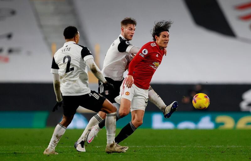 Edinson Cavani - 8. Waiting to pounce in the box to put ball in to equalise after a poor United start. Incredible work rate off the ball and his runs deserved more service. An example. AFP