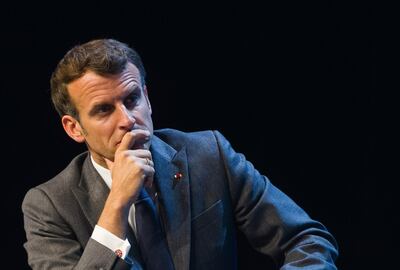 Emmanuel Macron, France’s president, pauses at the Viva Technology conference at Porte de Versailles exhibition center in Paris, France, on Wednesday, June 16, 2021. Viva Tech runs June 16 - 19. Photographer: Nathan Laine/Bloomberg