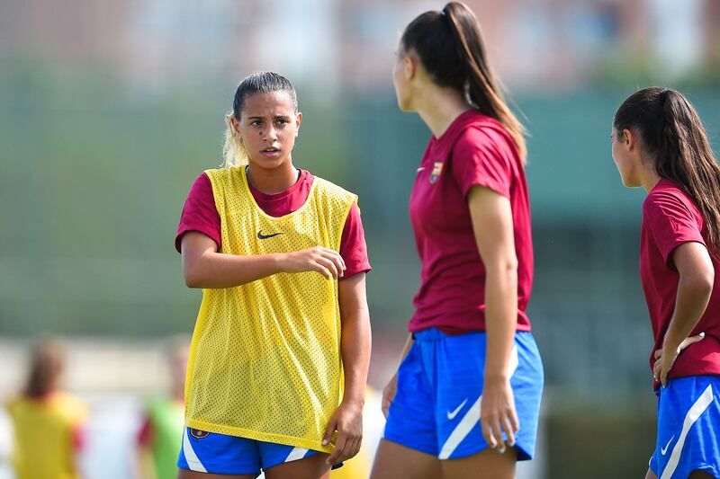 Barcelona's women's B team Spanish midfielder Sara Ismael Salgueda. AFP