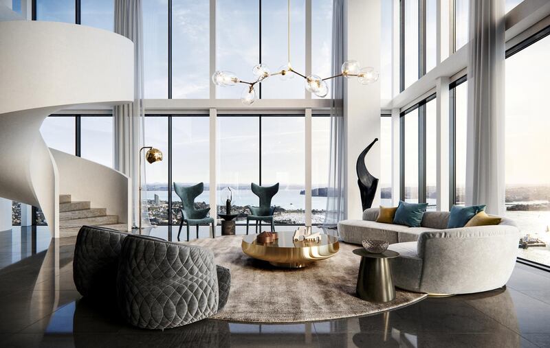 The new owners can design the interiors to their liking or let developers plan the two-level penthouse for them.