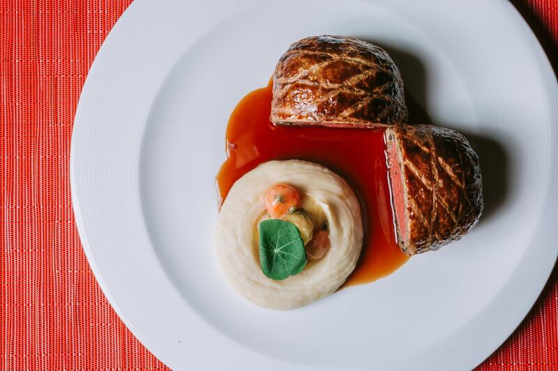 Beef Wellington at Hell's Kitchen.