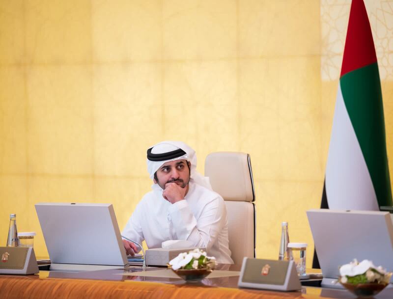 Deputy Prime Minister Sheikh Maktoum bin Mohammed at the Cabinet meeting.