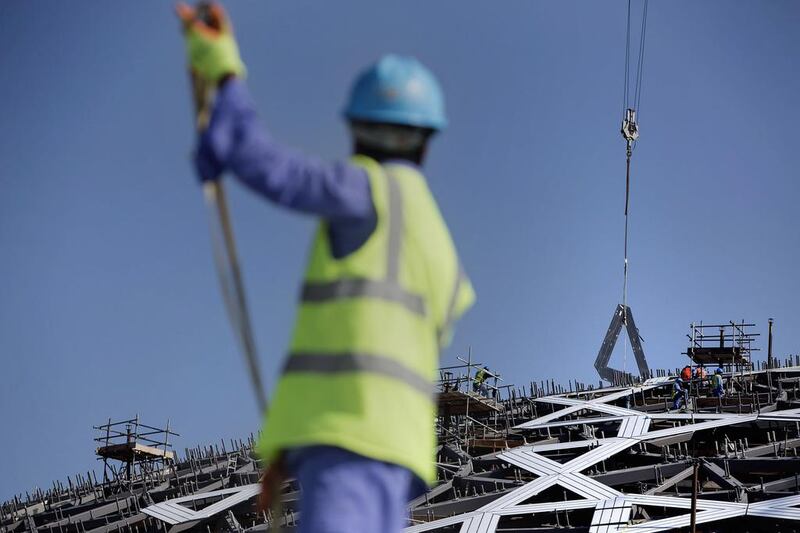 Made of aluminium and stainless steel, the largest stars measure 13 metres in diameter and weigh 1.3 tonnes, and when all of them are in place they’ll form a constellation that adds an additional 2,000 tonnes to the roof’s weight. Silvia Razgova / The National