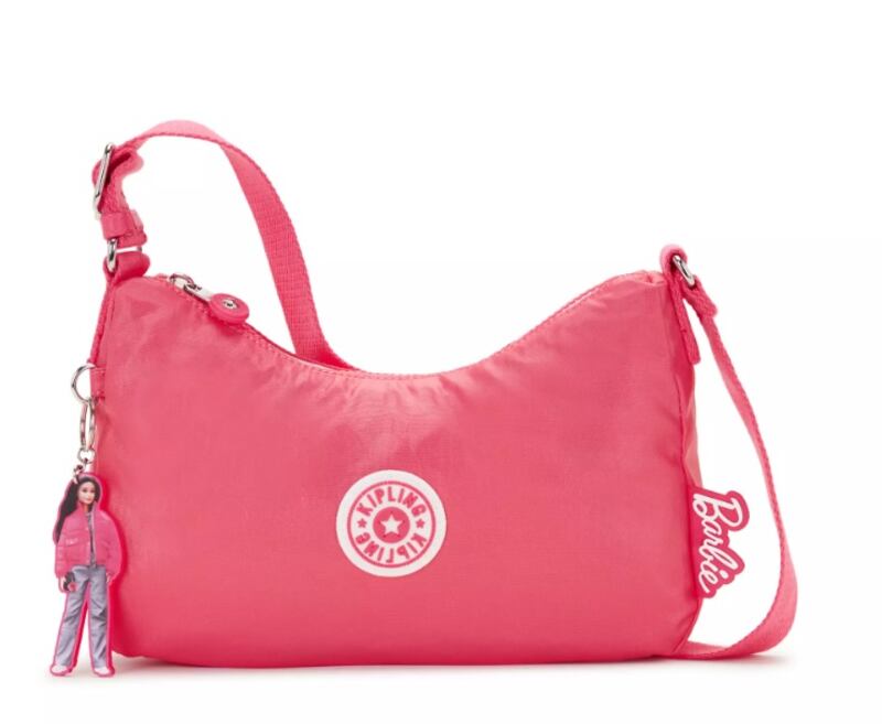 Ayda Barbie shoulder bag with collectible keychain, $99, www.kipling-usa.com. Photo: Kipling / Mattel 2023