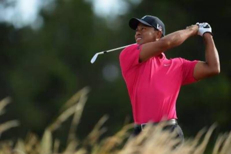 Tiger Woods, having taken time off to let his left elbow heal, knows the rough at Muirfield is high and the ground will be hard. Stuart Franklin / Getty Images