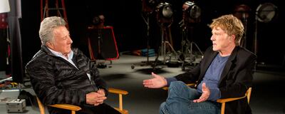 A handout photo of All the Presidents Men Revisited - Picture shows: Dustin Hoffman and Robert Redford. (Courtesy: Discovery Channel)