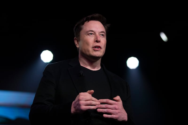 Tesla CEO Elon Musk speaks before unveiling the Model Y at the company's design studio in Hawthorne, California in March, 2019. AP Photo