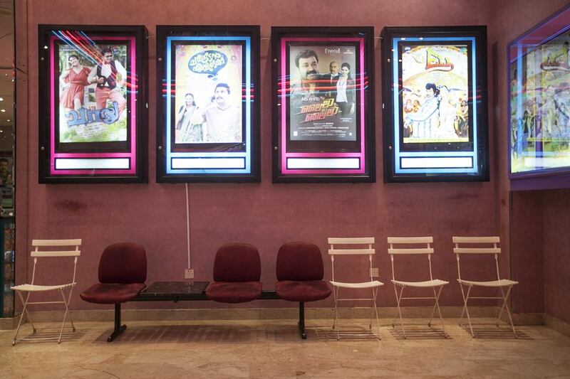Movie posters inside the Eldorado cinema. Mona Al Marzooqi / The National