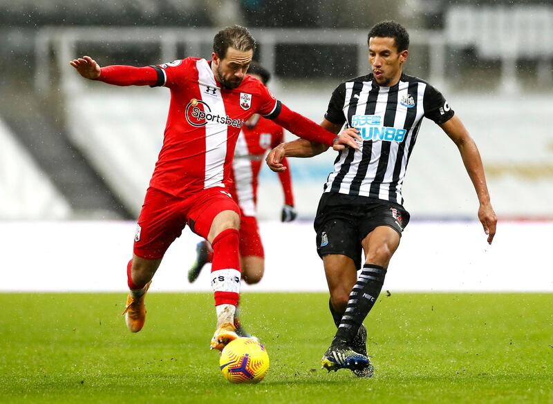Isaac Hayden - 8: Back at centre-half, after also playing at full-back and in his usual midfield role in last few weeks, and was well beaten by lovely Minamino touch ahead of first Saints’ goal. At the heart of Newcastle’s defensive rear-guard action in second half. PA