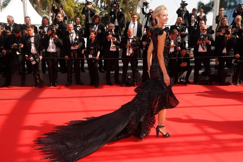 Lady Victoria Hervey arrives for the screening of 'Triangle of Sadness'. EPA
