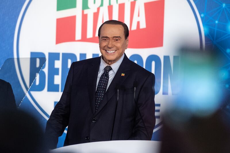 Silvio Berlusconi during the Forza Italia party convention last year in Naples. Getty Images