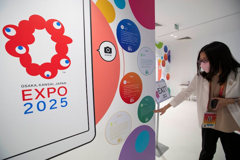 Plans for Expo 2025 Osaka were unveiled at the Japan pavilion at Expo 2020 Dubai. Ruel Pableo / The National