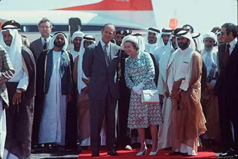 It has been more than 30 years since the Queen visited the UAE. In 1979 she and Prince Philip watch a display of dancing at the Al Ain airstrip.