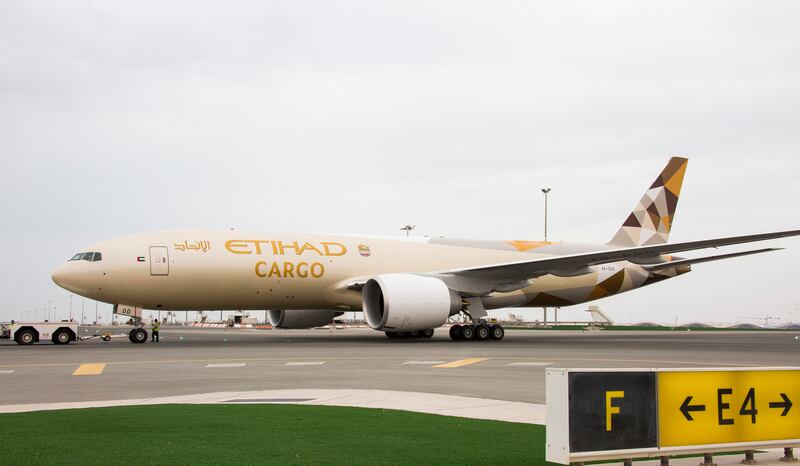 Etihad's first Boeing 777 cargo aircraft was received in 2011. Photo: Etihad
