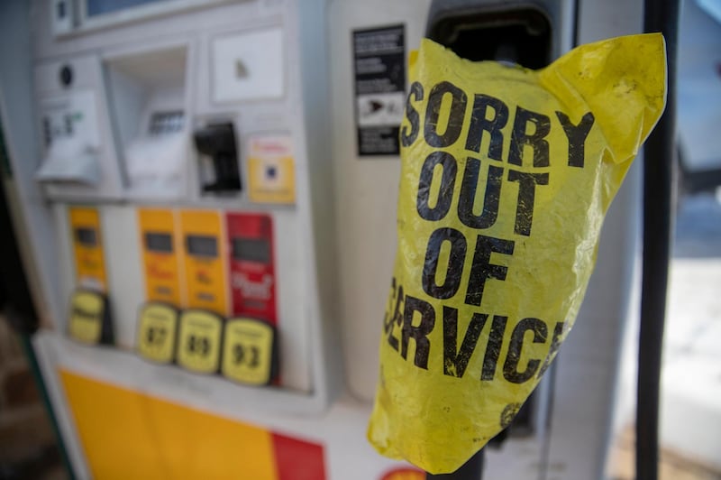 Shell Timewise service station in Pflugerville, Texas, turned away people who needed petrol. Most homes in the area were without power for nearly eight hours. AP