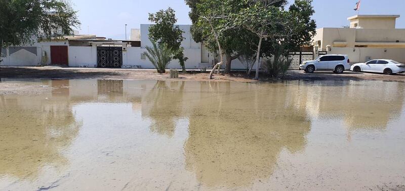 Flooding in Kalba on Sharjah's east coast left some homes without electricity. All photos by Ruba Haza / The National
