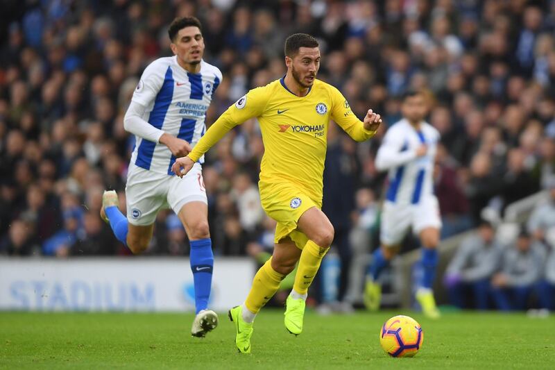 Striker:  Eden Hazard (Chelsea) – Ended a two-month wait for a goal at Brighton as the elusive, excellent Belgian was the best player on the pitch. Getty Images