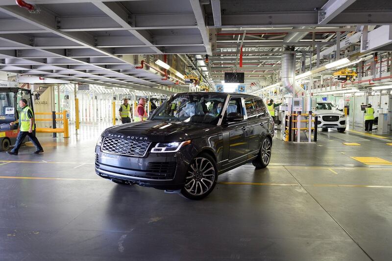 The first of the newly produced Range Rovers rolls off the line. All photos courtesy Jaguar Land Rover