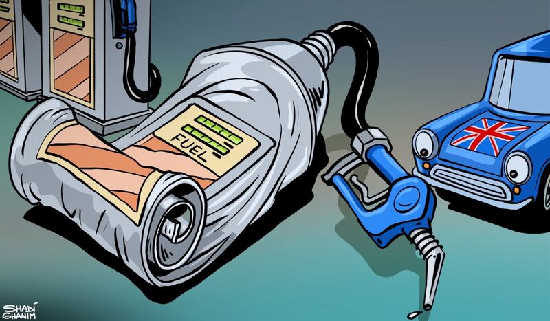 Our cartoonist's take on Britain's ongoing crisis at the petrol pumps