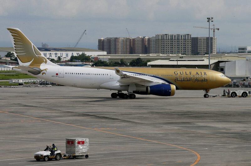 A Gulf Air passenger plane was involved in the incident. Bullit Marquez / AP Photo