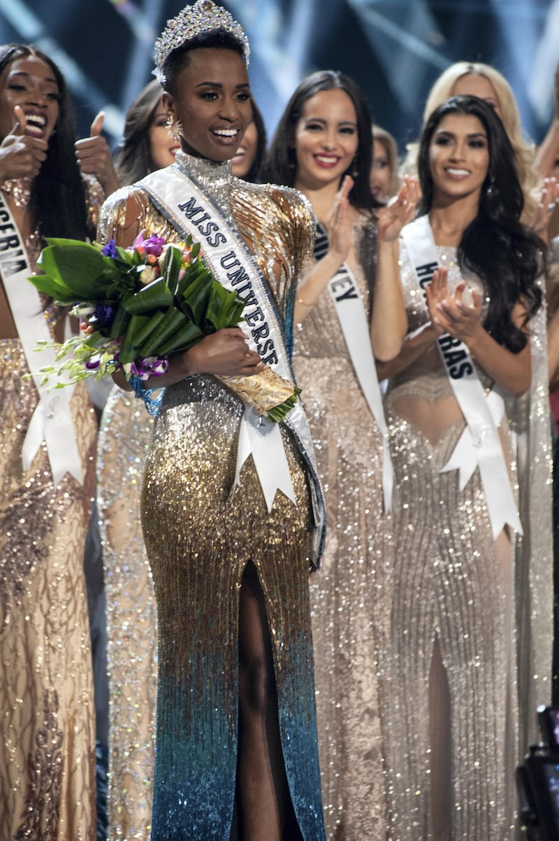 Zozibini Tunzi, Miss South Africa 2019 is crowned Miss Universe at the conclusion of The MISS UNIVERSE® Competition on FOX at 7:00 PM ET on Sunday, December 8, 2019 live from Tyler Perry Studios in Atlanta. The new winner will move to New York City where she will live during her reign and become a spokesperson for various causes alongside The Miss Universe Organization. HO/The Miss Universe Organization