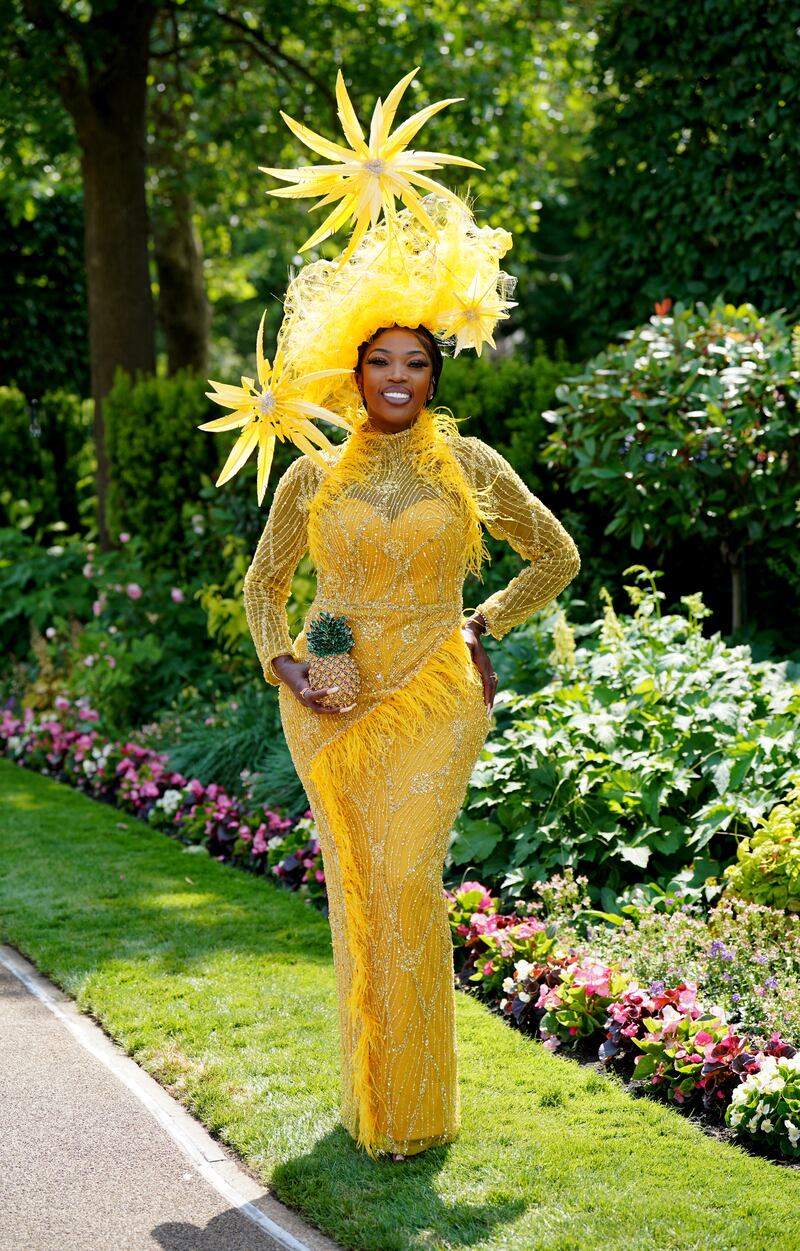TV personality Lystra Adams went for head to toe sunshine yellow. PA Images