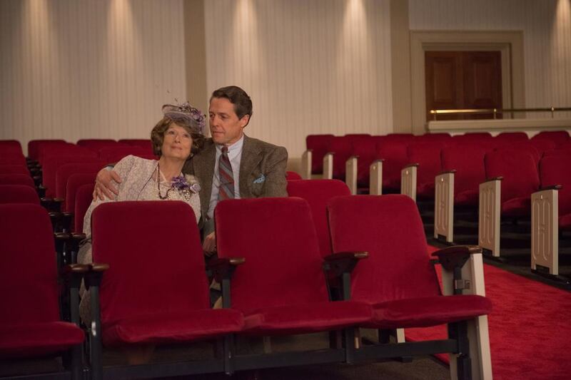A comforting arm: Meryl Streep as Florence Foster Jenkins and Hugh Grant as St Clair Bayfield in what is the award-winning film, Florence Foster Jenkins. Pictures Mick Wall