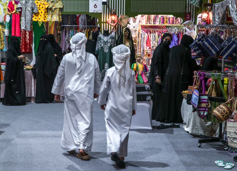 At the festival's pop-up market visitors can shop for date products and other items from Emirati culture