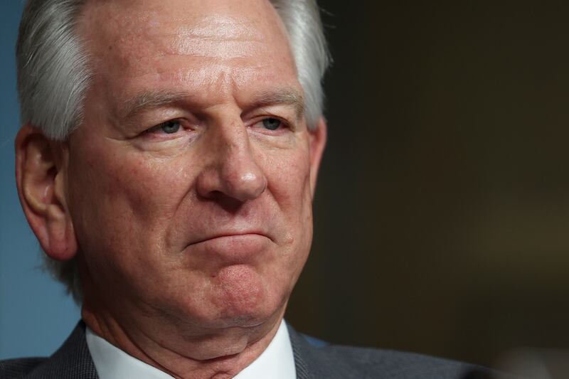 US Senator Tommy Tuberville on Capitol Hill in Washington. Reuters