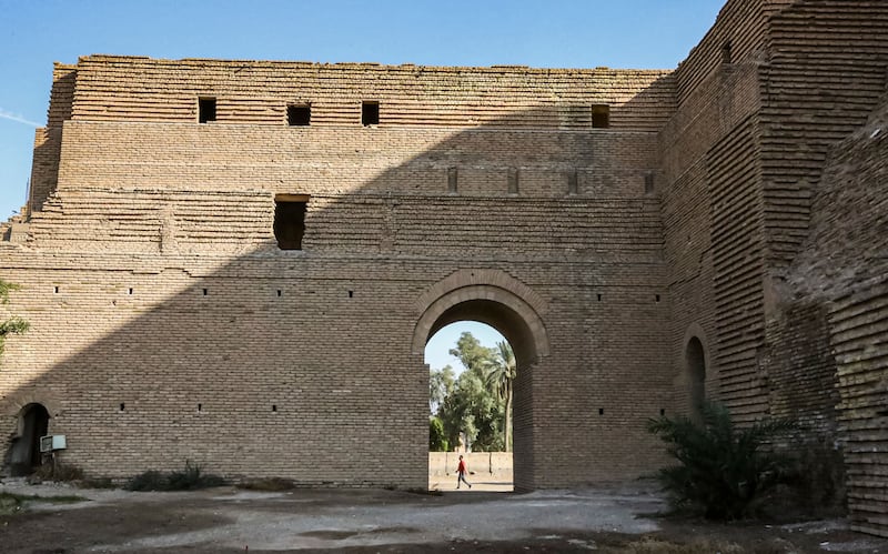 The archaeological site is having restoration work to conserve the 1,500-year-old arch.