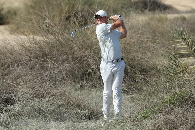 Rory McIlroy during day four of the Dubai Desert Classic at Emirates Golf Club on January 30, 2022. Getty