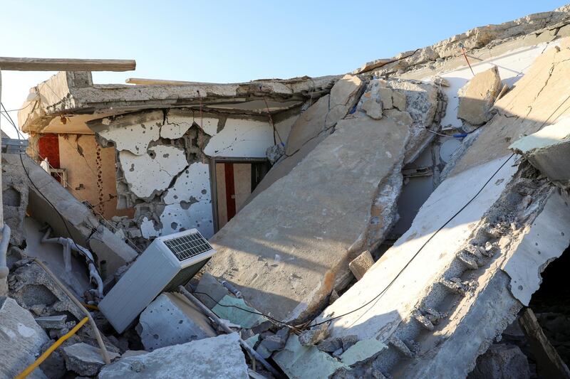FILE PHOTO: Damage is seen after shells fell on a residential area, in Abu Slim district south of Tripoli, Libya February 28, 2020.  REUTERS/Ismail Zitouny/File Photo