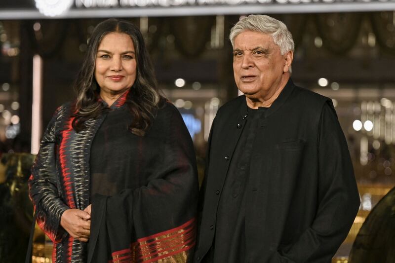 Indian actress Shabana Azmi and her husband Javed Akhtar. AFP