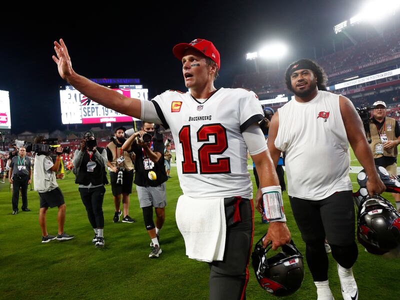 Tampa Bay Buccaneers quarterback Tom Brady after sealing victory against the Dallas Cowboys. USA TODAY Sports