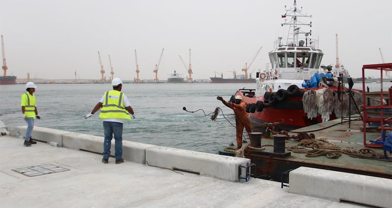 The deep water port at Duqm on Oman's Arabian Sea coast. Photo: Port of Duqm Authority