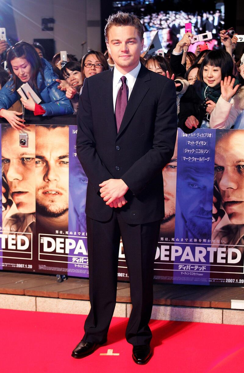 TOKYO - JANUARY 19: Actor Leonardo DiCaprio attends the Japanese Premiere for movie "The Departed" on January 19, 2007 at Roppongi Hills in Tokyo, Japan. The film directed by Martin Scorsese will open on January 20 in Japan. (Photo by Junko Kimura/Getty Images)