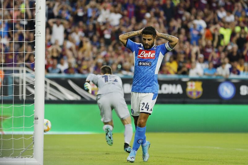 It was a frustrating night for Napoli and Lorenzo Insigne. AFP