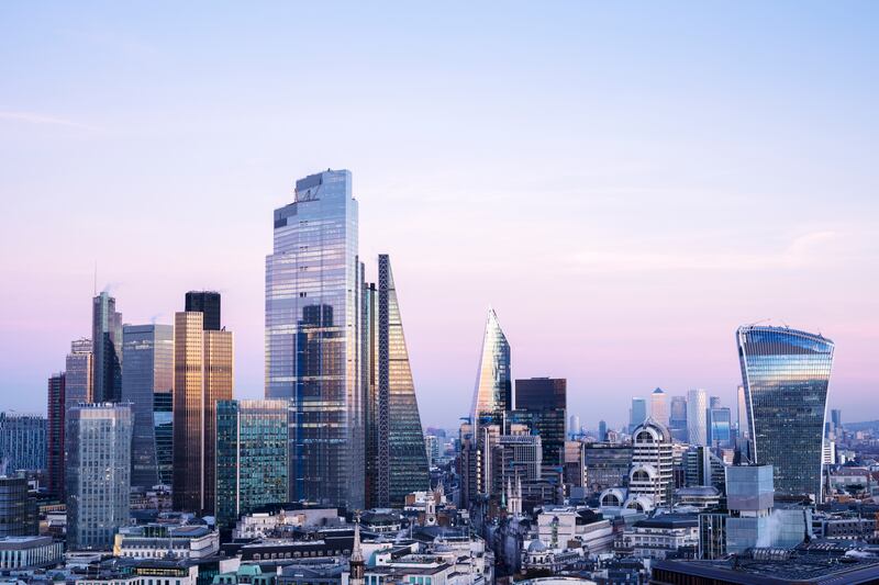 London's Square Mile financial district. UK Economic Secretary to the Treasury and City minister, Bim Afolami, told the City Week Capital Markets summit that the Gulf's capital markets are key partners to London's financial services companies. Getty Images